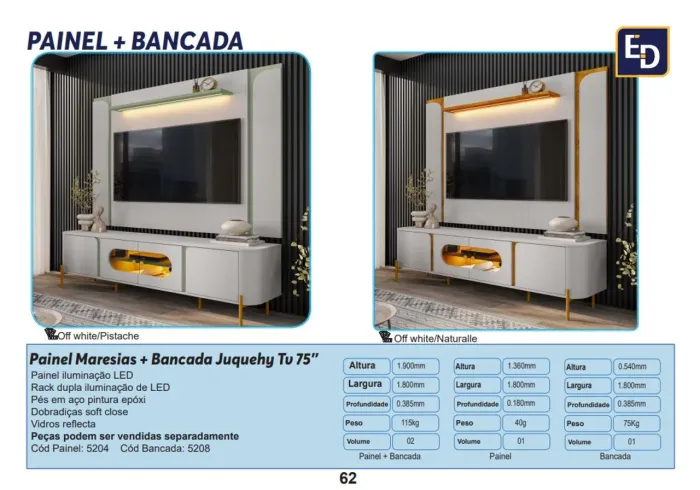 Bancada Joquehy e painel maresias