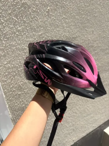 Capacete bike TSW - Preto + Rosa