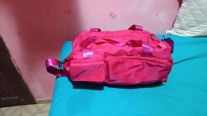 Apenas venda : Bolsa de ombro rosa com alça ajustável