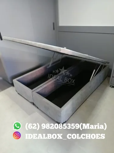 BOX BAÚ CASAL BIPARTIDO 138X188, SUPER REFORÇADO 
