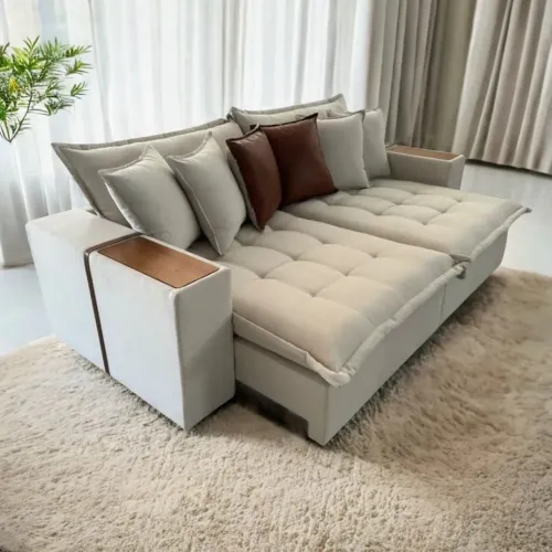 Sofá Cama Retrátil Gabriela 2.30m - Entrega Rápida