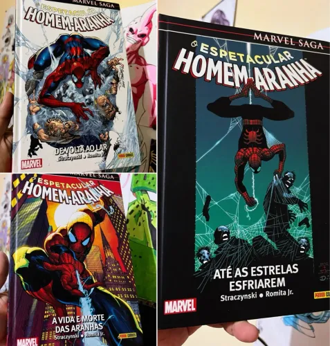 Marvel saga o espetacular homem aranha volumes 1, 2 e 3, capa dura.