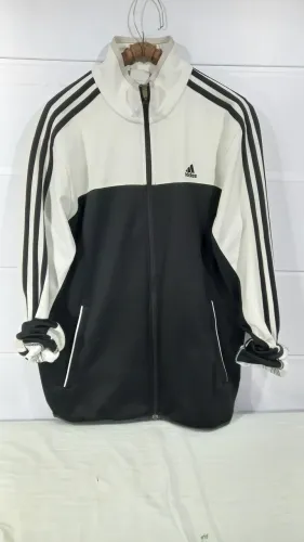 Jaqueta Adidas Esportiva Preta e Branca