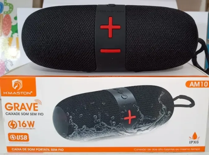 Caixa de Som Bluetooth 16W com ipx6 ! Hmaston Premium Sounds !! Original  