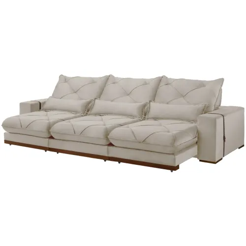 Sofá Retrátil e Reclinável Luxury 3,50m Molas Ensacadas tt98
