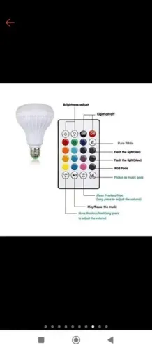 Lâmpada Inteligente RGB com Controle Remoto