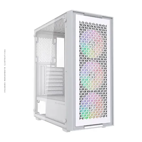 Gabinete Gamer Bluecase X-FRAME SE, Mid Tower, Vidro Temperado, ATX, Sem Fonte, 3 Fans, Br
