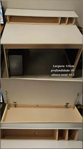 Escrivaninha com tampo basculante