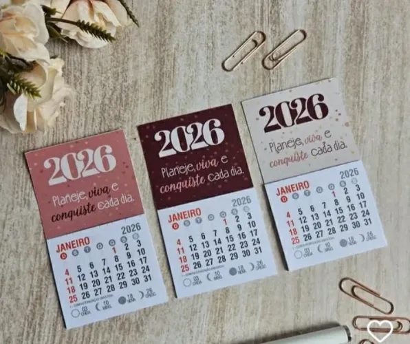 Calendário Imã de geladeira personalizado 