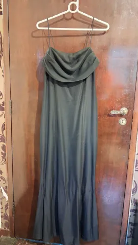 Vestido de Festa Longo Drapeado Elegante - tam 36/38