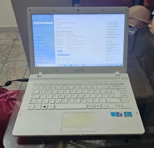 Notebook Samsung Branco i3 16gb de ram 500gb de hd SEM BATERIA