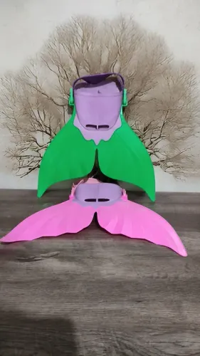 Kit Nadadeiras de Sereia para Crianças - Diversão na Piscina!