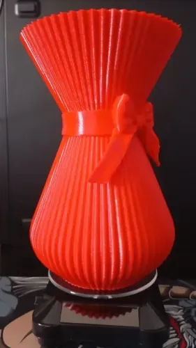 Vaso Decorativo Planta Vermelho Embrulho