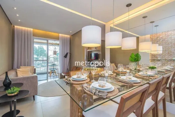 Apartamento com 3 dormitórios à venda, 61 m² por R$ 607.200,00 - Parque Jaçatuba - Santo A