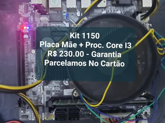 KIT 1150 - Placa Mãe 1150 + Processador Core I3 - Garantia.