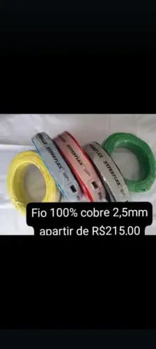 Fio 100% cobre