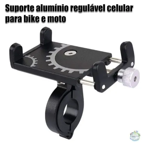 Suporte Alumínio Celular Bicicleta Guidão Moto Fixo Bike