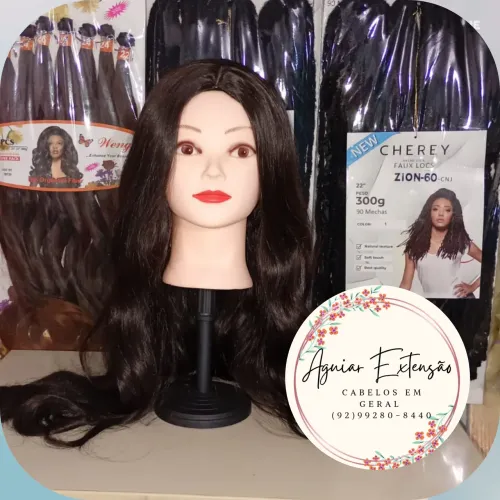 Peruca Wig Castanho 70 cm