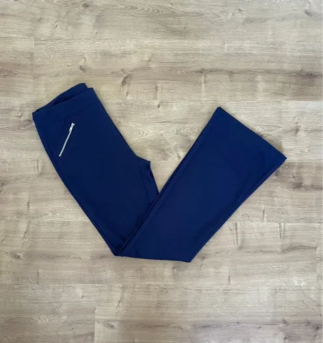 Calça feminina tam G azul marinho Facinelli