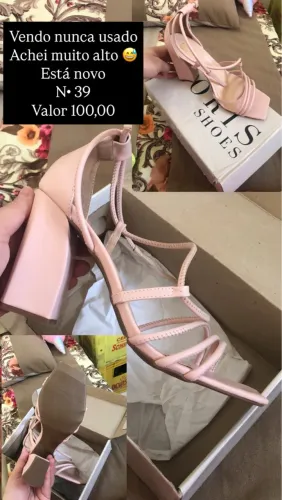 Sandália Rosa Nova - Tamanho 39