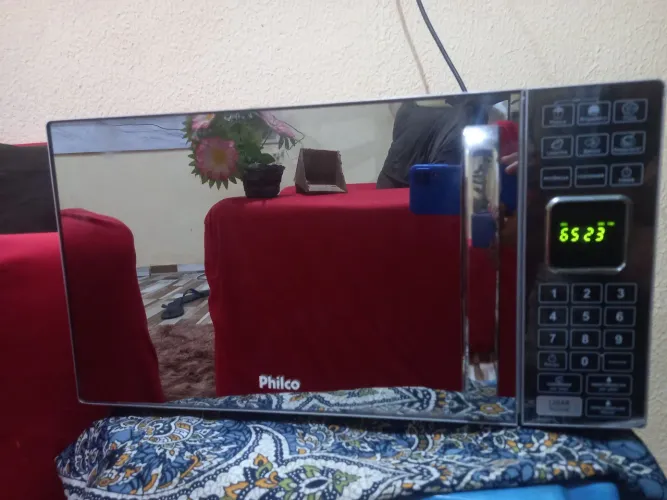 Micro-ondas philco 25L espelhado funcionando normal 