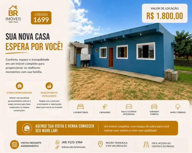 Casa disponível para locação bairro Alto Arroio