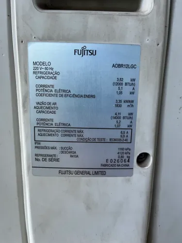 Condensadora e evaporadoras, Ar condicionado Fujitsu
