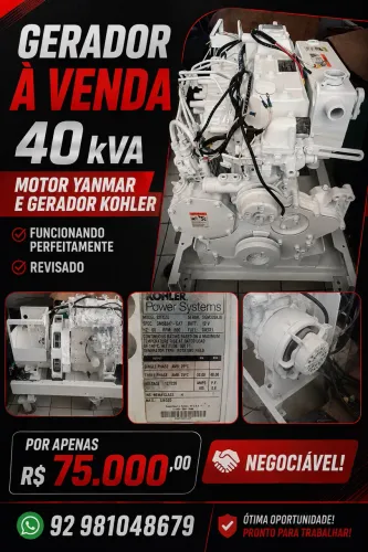 Gerador de energia 40 kVA