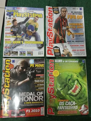! Kit 4 Revistas Playstation 1 e 2 ! Cheats, Combos, Dicas e Truques