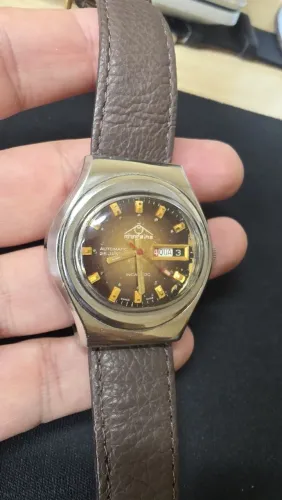 Relógio Vintage Mondaine Automático Suíço Anos 70 - Mostrador Fumê - A. Schild - 25 Jewels