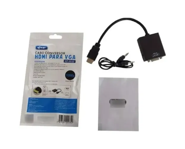 Adaptador cabo conversor hdmi para vga