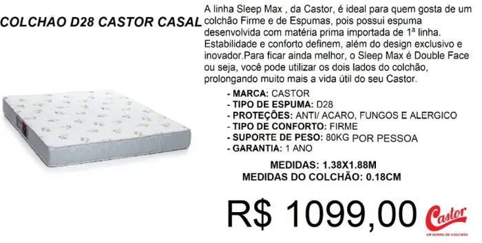 COLCHAO DE CASAL A PRONTA ENTREGA
