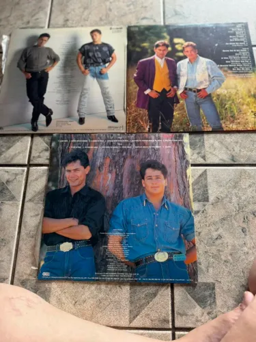 3 discos vinil - Leandro e Leonardo