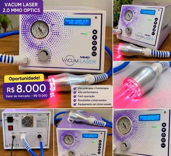VACUM LASER 2.0 MMO OPTICS - R$ 8.000 | Vacuoterapia + Fototerapia | Oportunidade