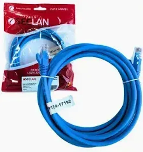 Kit 15x Patch Cord CAT6 Azul 0,5 Metro Seclan CY5128 - Cabo de Rede RJ45