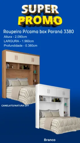 Roupeiro P/cama box casal Paraná