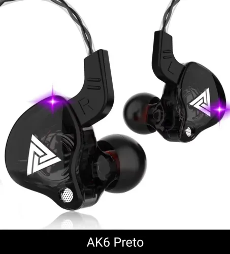 Fone Gamer QKZ AK6 In-Ear Premium