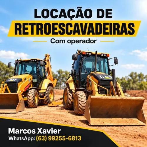 Aluguel de Retroescavadeira com Operador em Palmas - TO