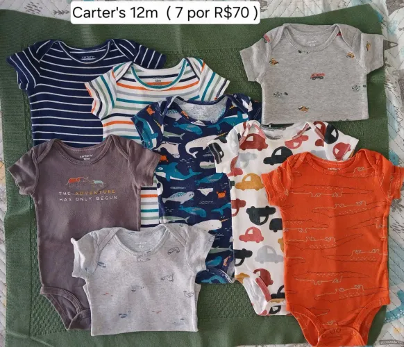 7 Bodys Carter's 12m - Seminovo