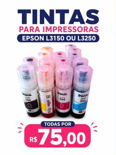 Tintas impressora multifuncional Epson L3150 ou L3250