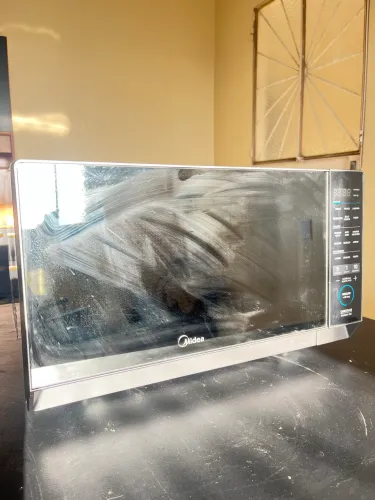 Microondas midea 27L prata espelhado