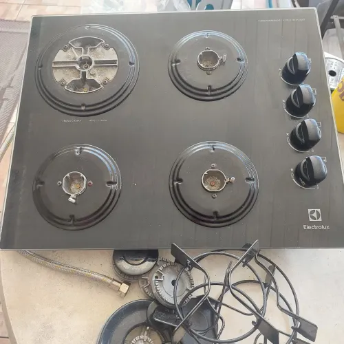 COOKTOP 4 BOCAS A GÁS ELECTROLUX MESA VIDRO EXPERIENCE COM GRADE