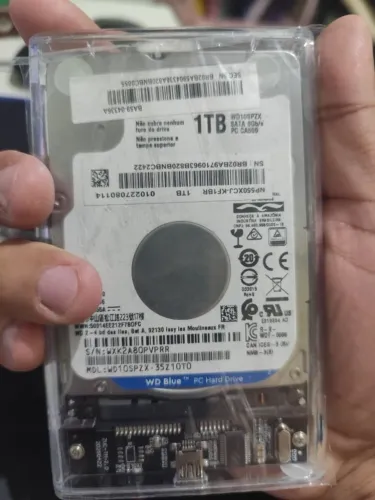 HDD 1TB + case externa USB - para usar em consoles backup músicas filmes