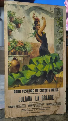 Quadro Poster moldurado Festival de cante y baice 60/70