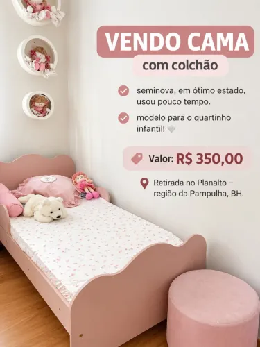 Cama Nuvem Para quarto Infantil