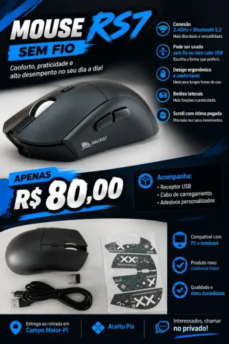 Mouse RS7<br><br>2.4GHz Novo