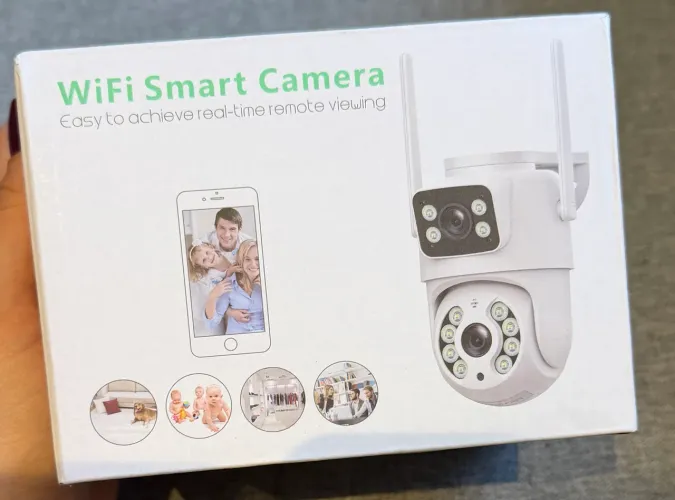 Câmera de Segurança Wi-Fi lente dupla NOVA