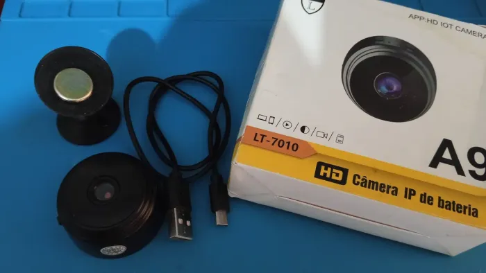 Mini Câmera iP Wi-Fi A9 modelo LT-7010 com Bateria App Android iOS ZN SP Nova na Caixa