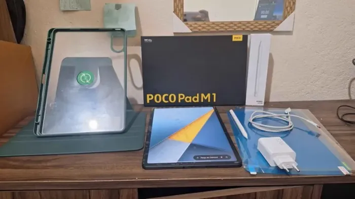 Tablet Pocopad M1 8GB+256GB + Caneta Redmi Stylus original + Case 360° + 3 películas