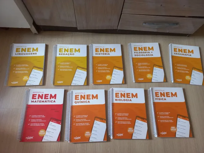 Kit Apostilas ENEM (todas as áreas) + 4 apostilas de exercícios| Me salva